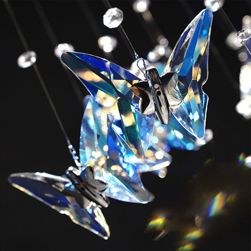 Kronleuchter Schmetterling K9-Kristall Chrom für Treppenhaus und Eingang