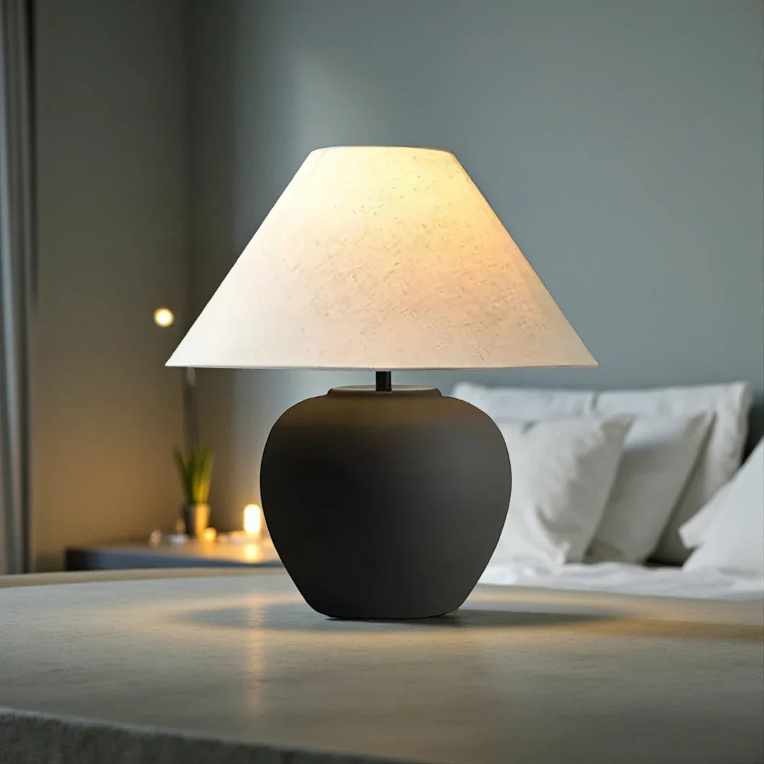 Nachttischlampe Keramik Vintage