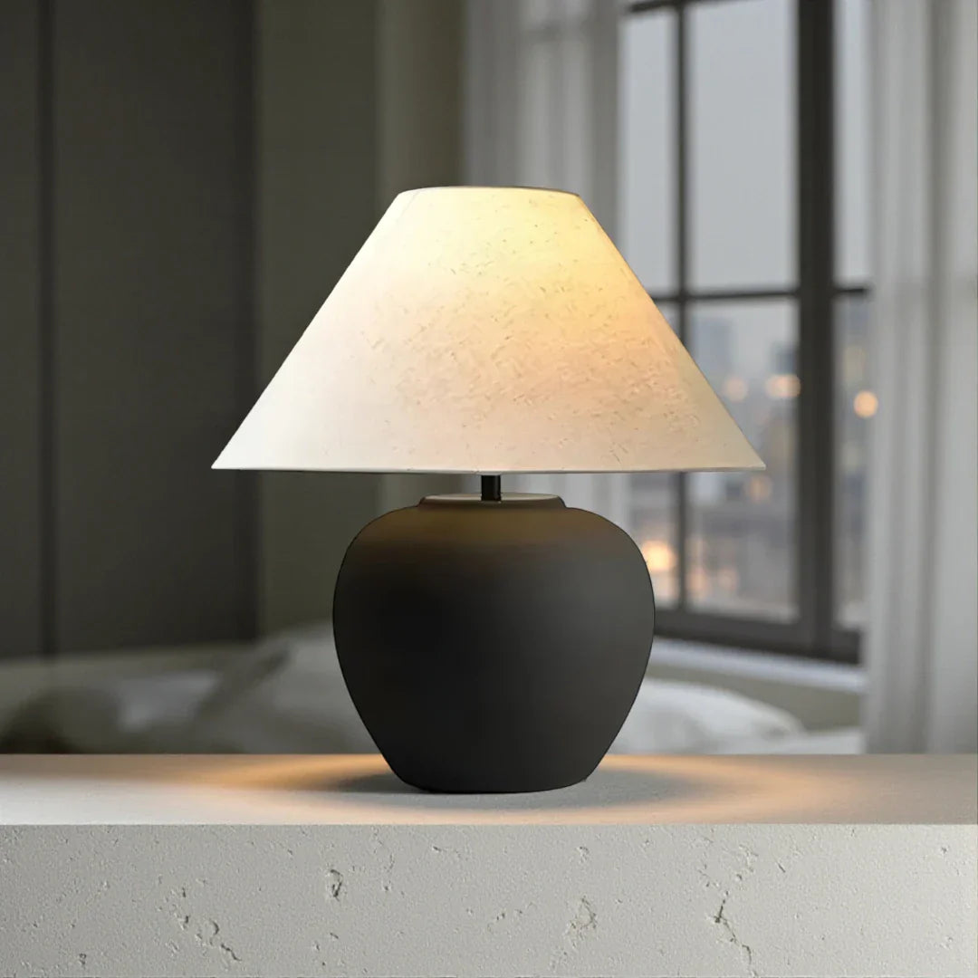 Nachttischlampe Keramik Vintage