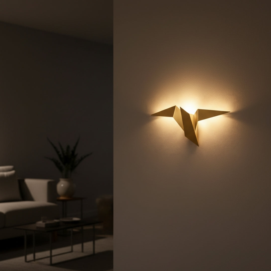 Wandleuchte LED Vogel Origami Design modern