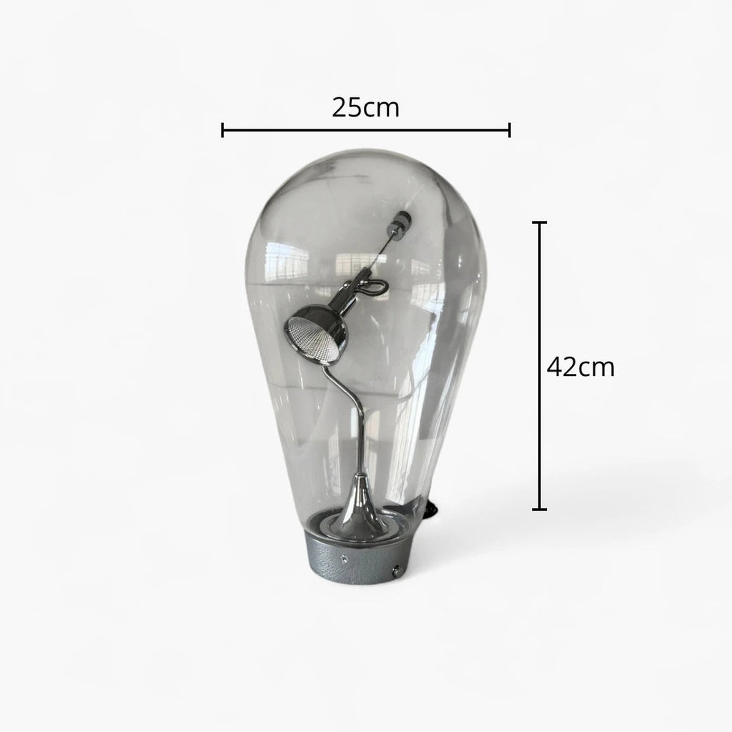 Nachttischlampe aus Glas Vintage