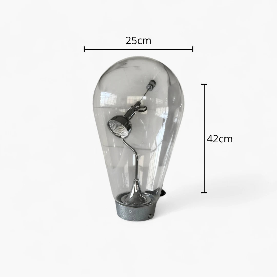 Nachttischlampe aus Glas Vintage