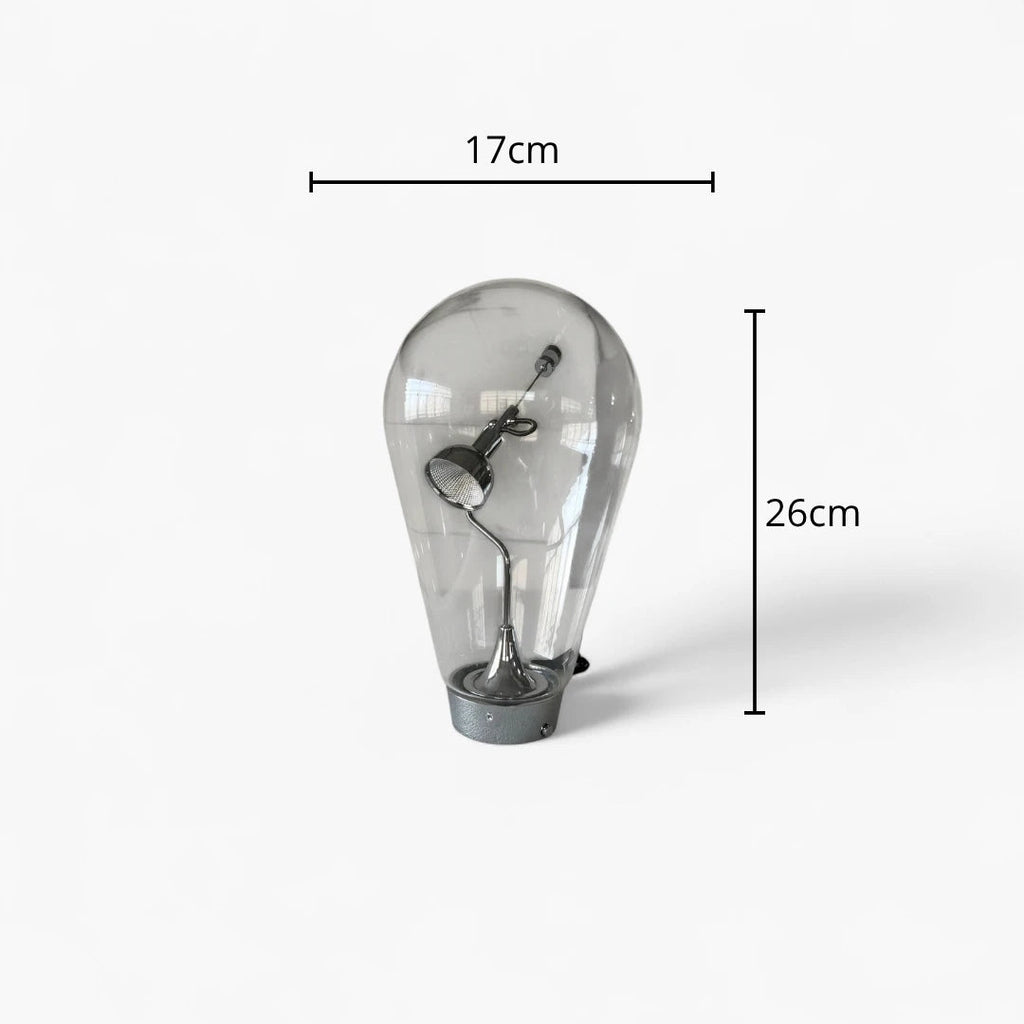 Nachttischlampe aus Glas Vintage
