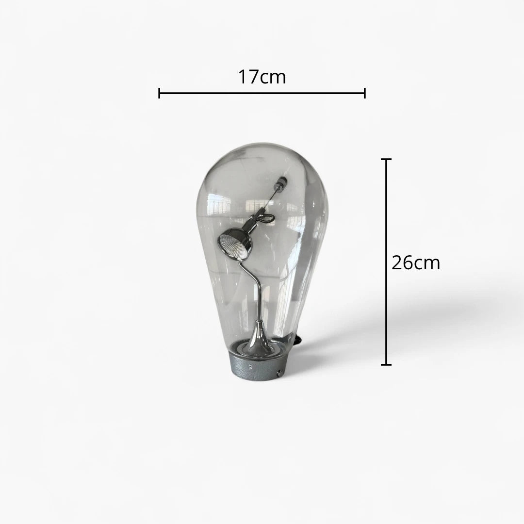 Nachttischlampe aus Glas Vintage