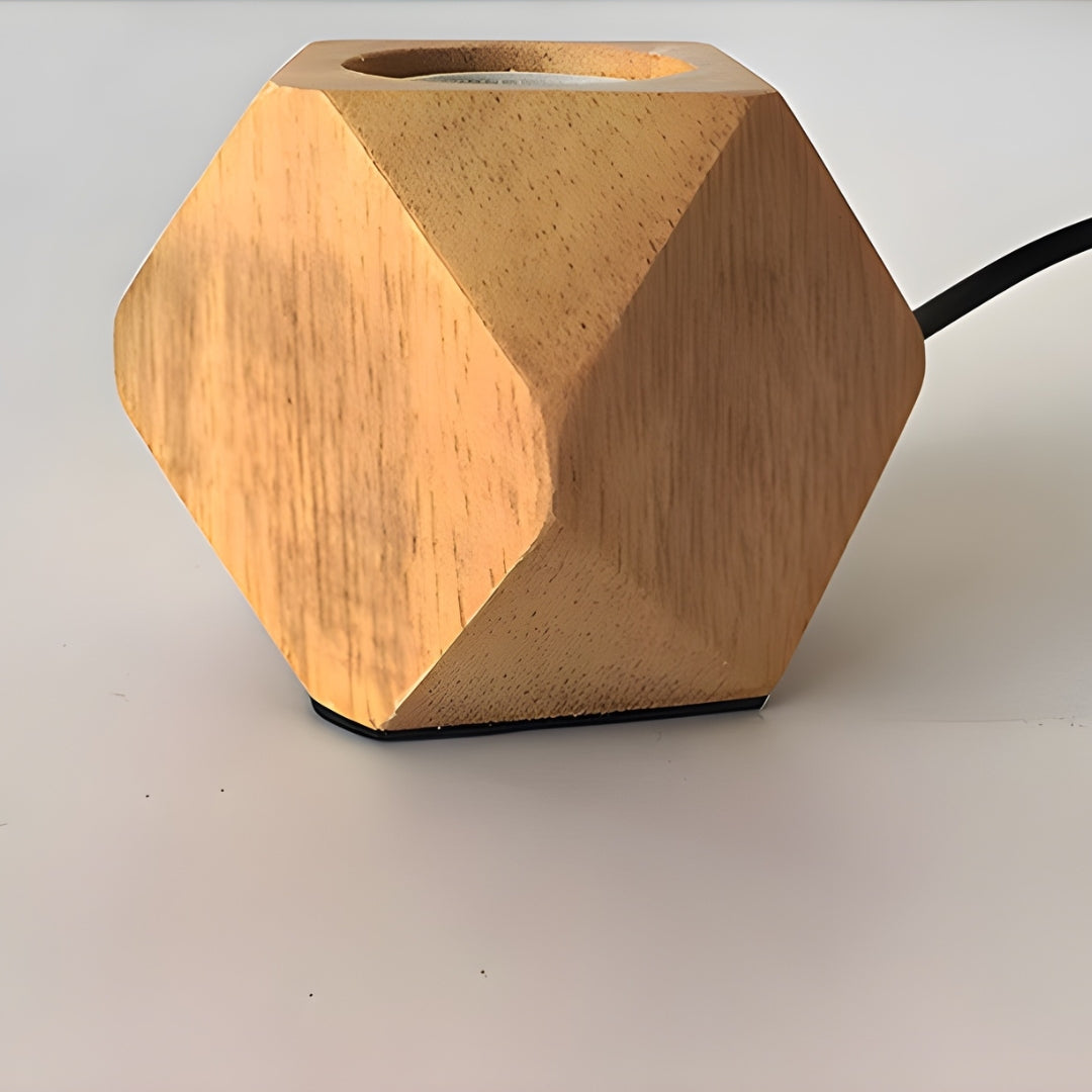 Nachttischlampe Holz Handgefertigt