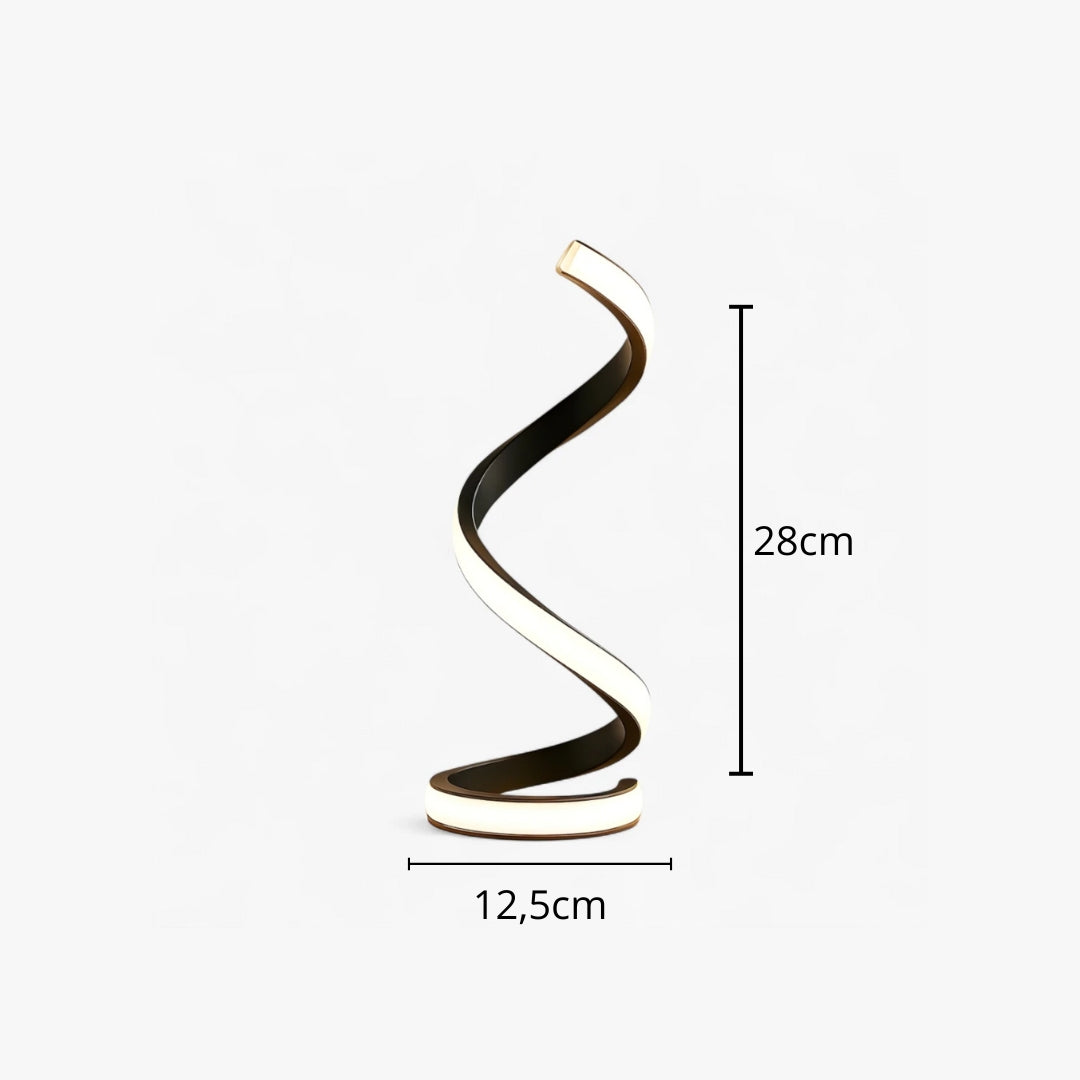 Nachttischlampe Spirale