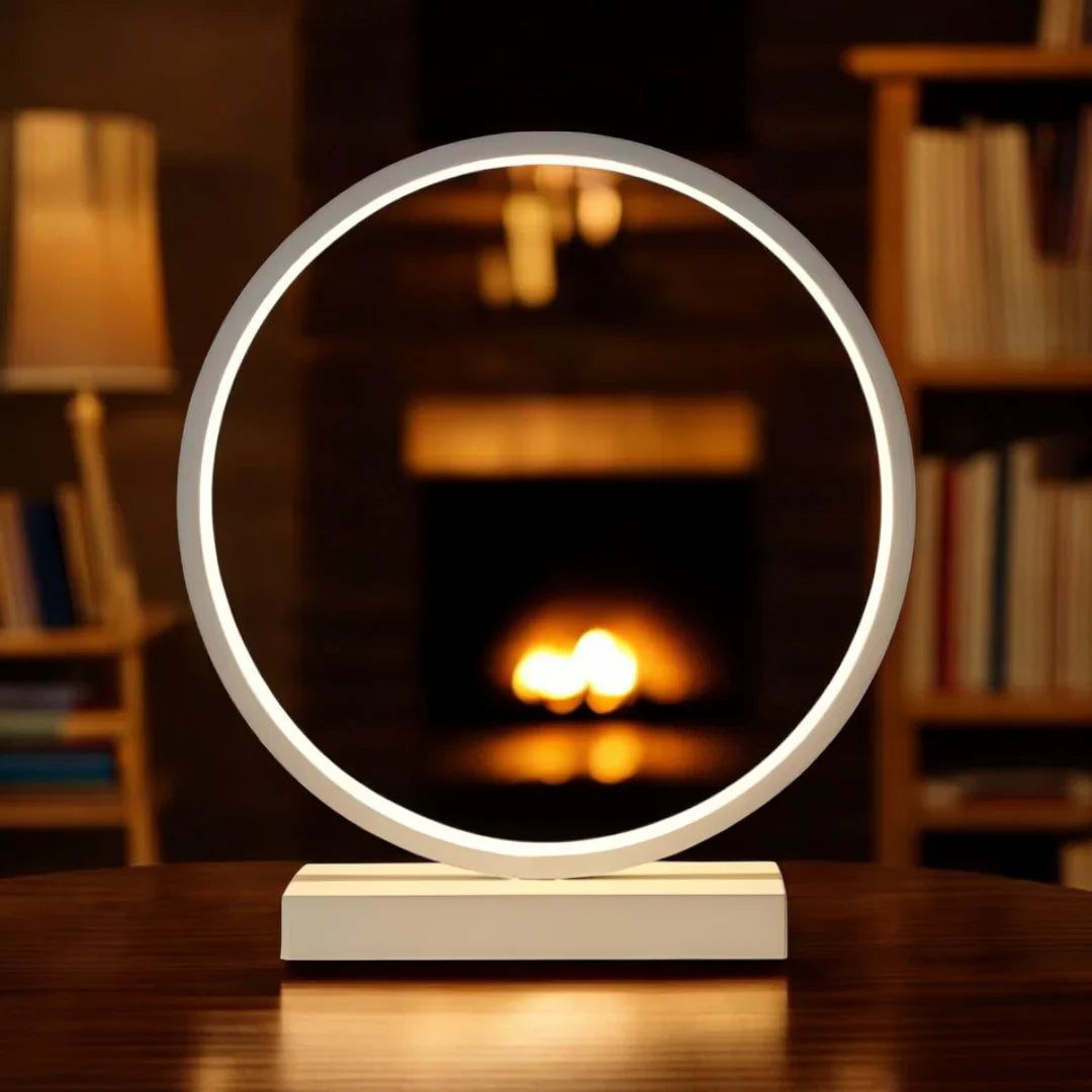 Nachttischlampe Rund mit LED