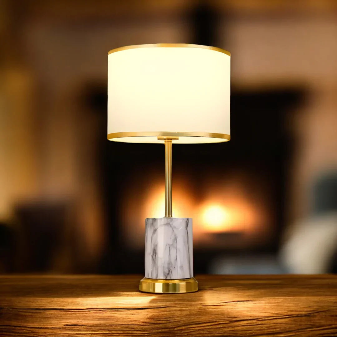 Nachttischlampe Metall Golden