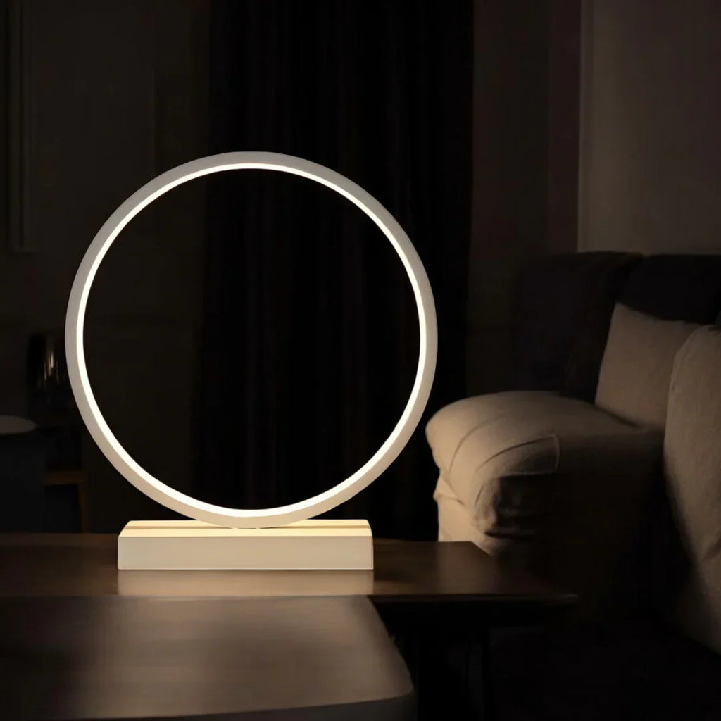 Nachttischlampe Rund mit LED