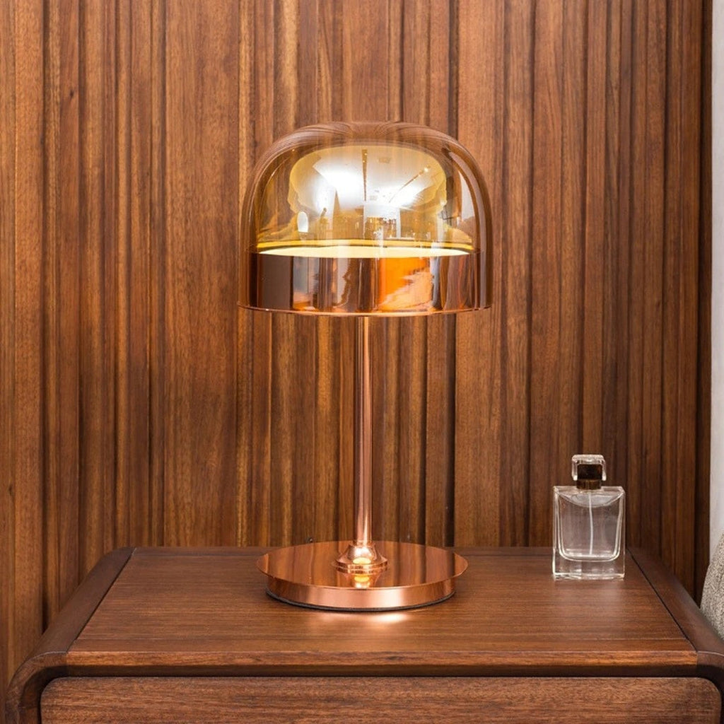 Nachttischlampe aus Transparentes Glas