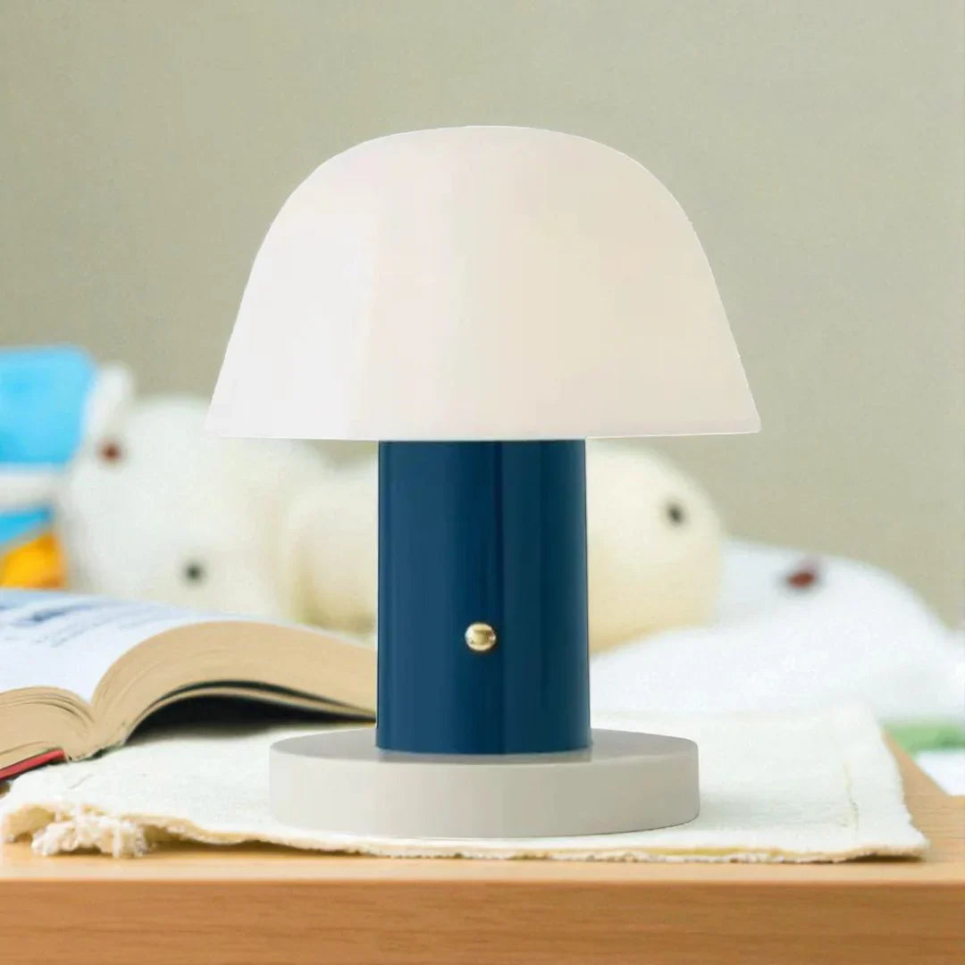 Nachttischlampe Pilz mit LED