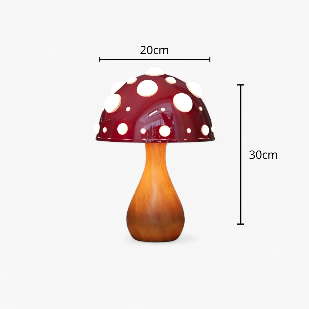 Nachttischlampe Pilzform