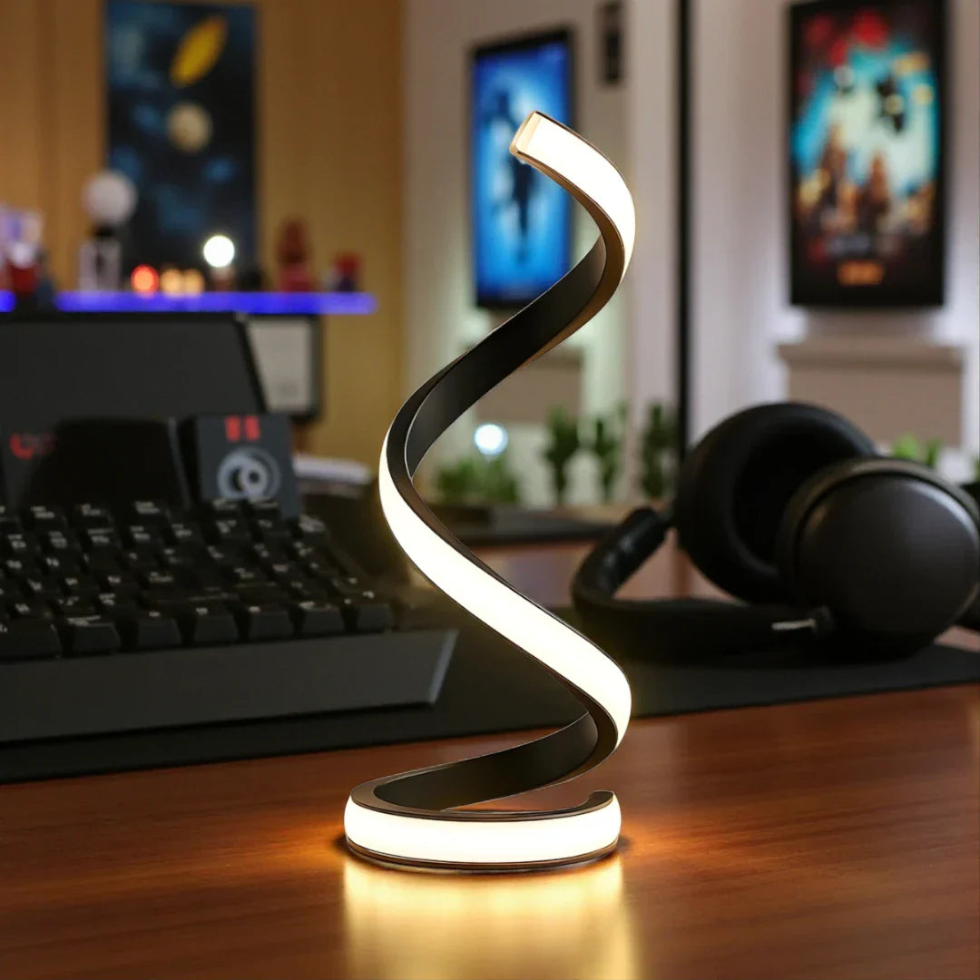 Nachttischlampe Spirale