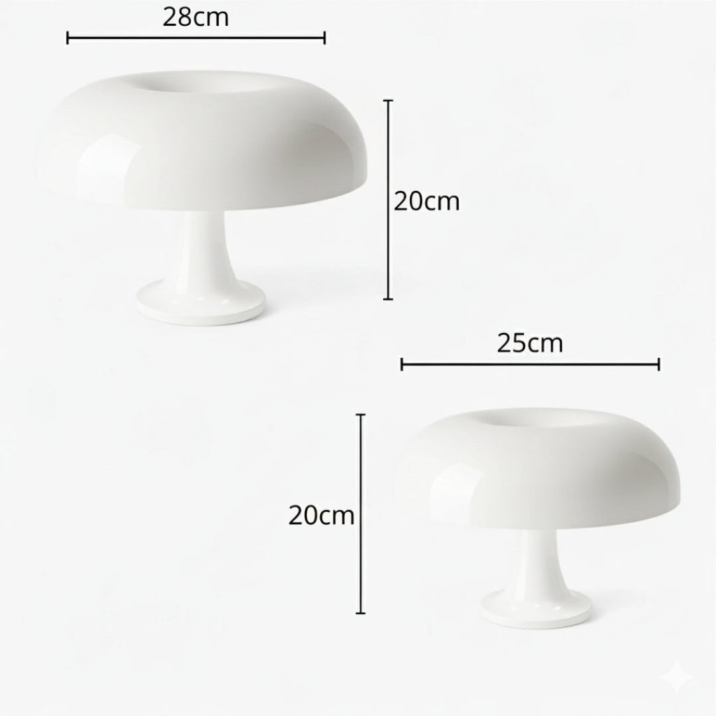 Nachttischlampe Dänischer Pilz