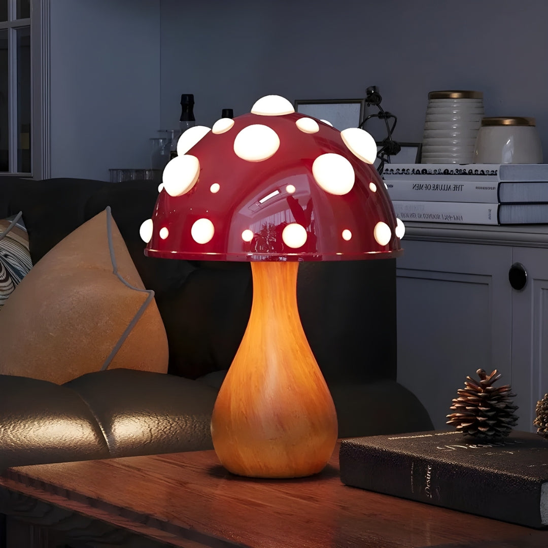 Nachttischlampe Pilzform