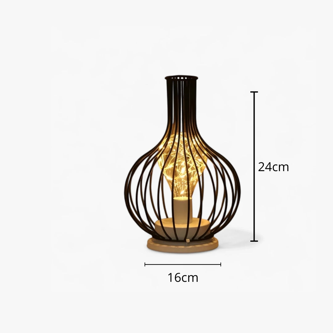 Nachttischlampe aus Schwarzes Eisen
