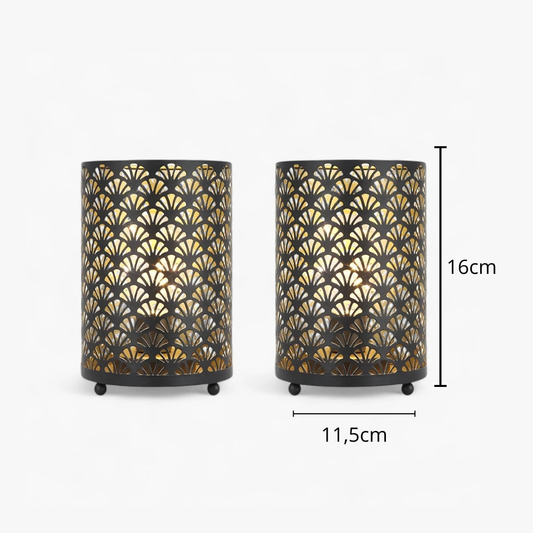 Nachttischlampe Schwarzes Metall
