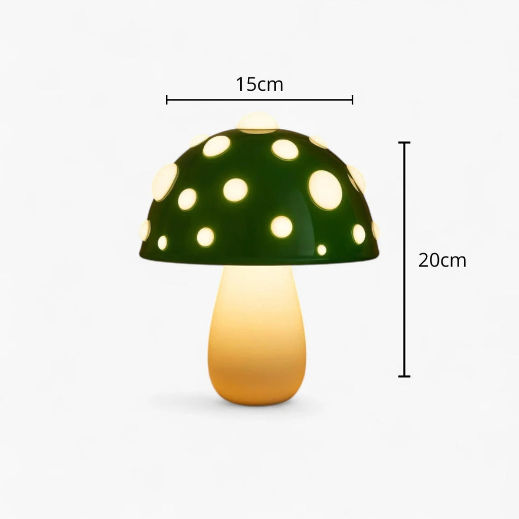 Nachttischlampe Pilz Grün