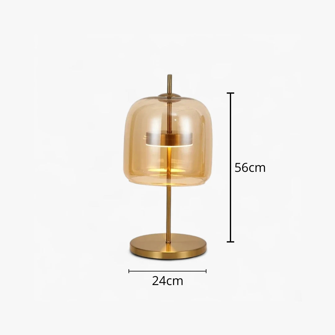 Nachttischlampe Buntglasfenster