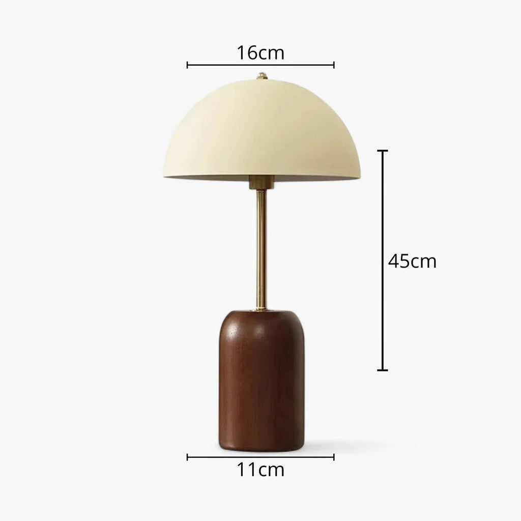 Nachttischlampe Vintage-Holz