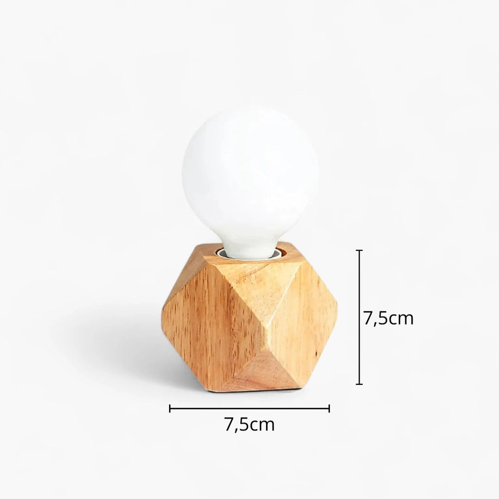 Nachttischlampe Holz Handgefertigt