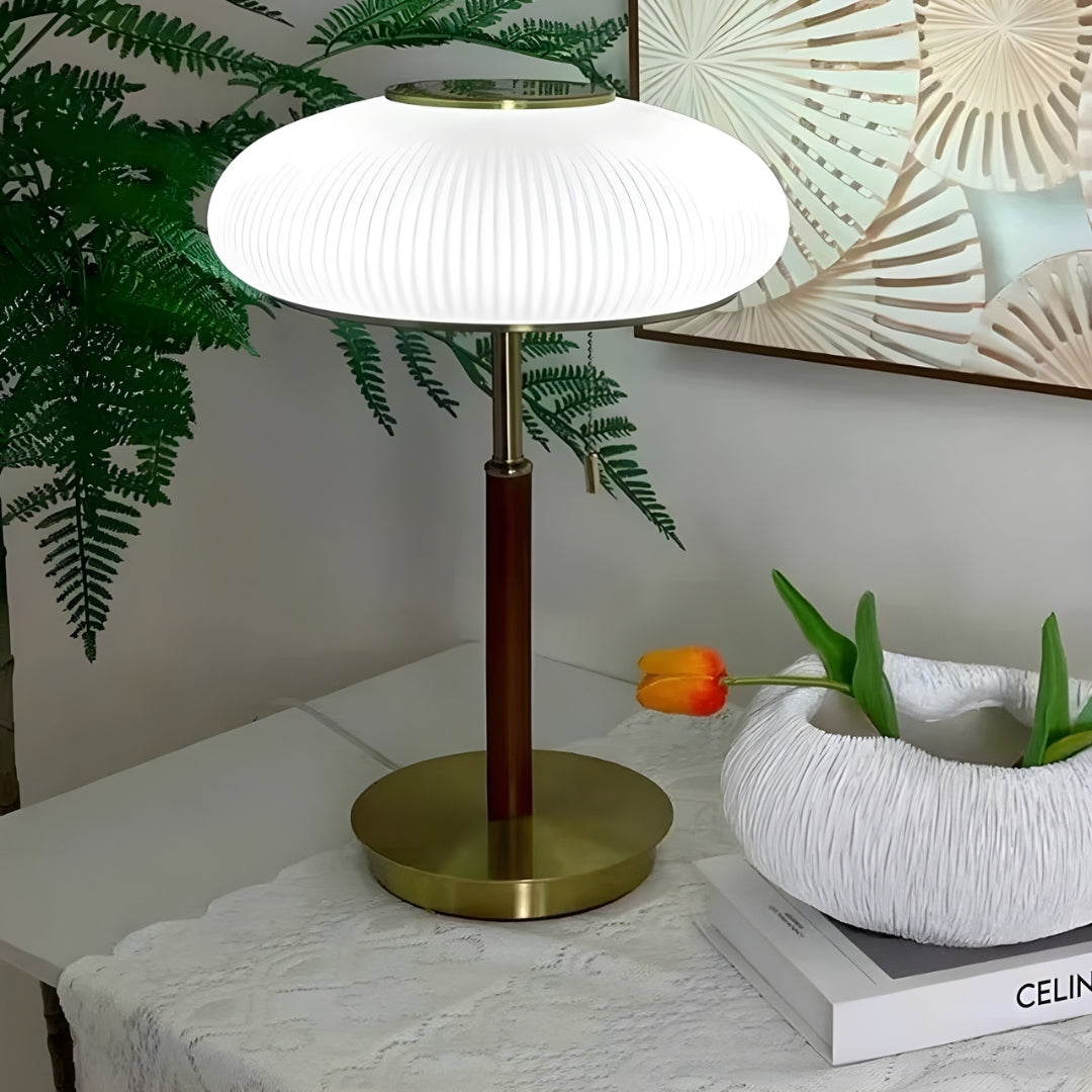 Nachttischlampe Mattglas
