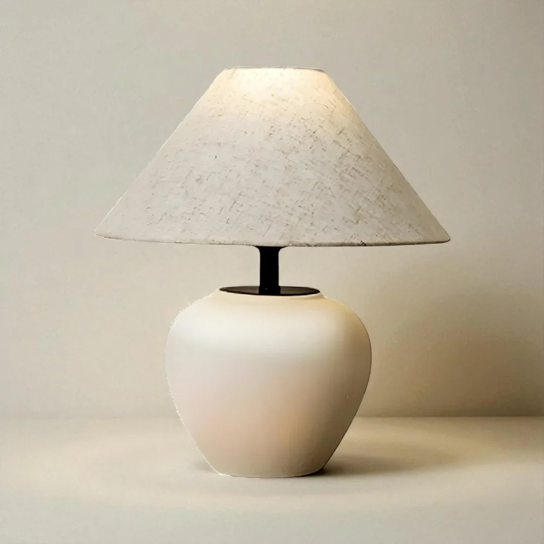 Nachttischlampe Fuß Keramik