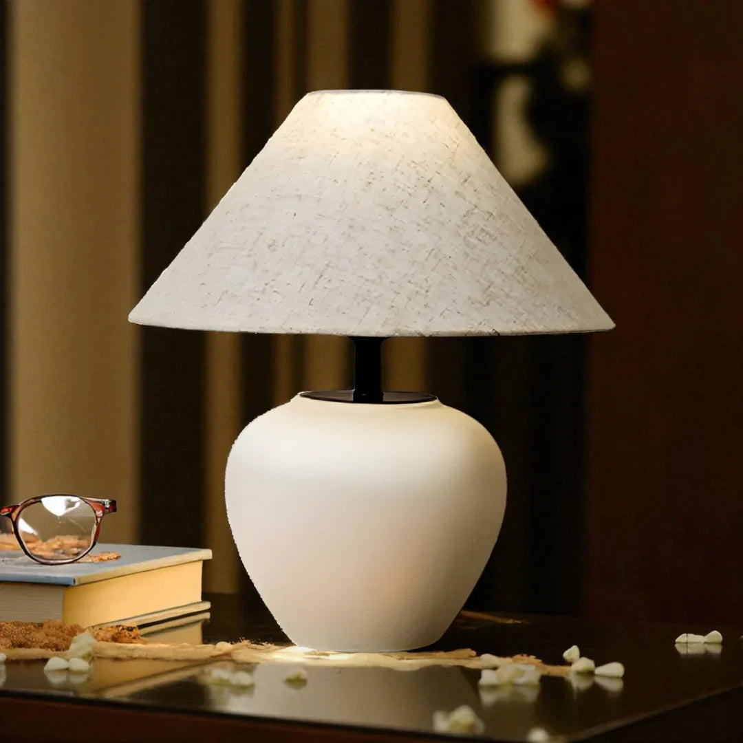 Nachttischlampe Fuß Keramik