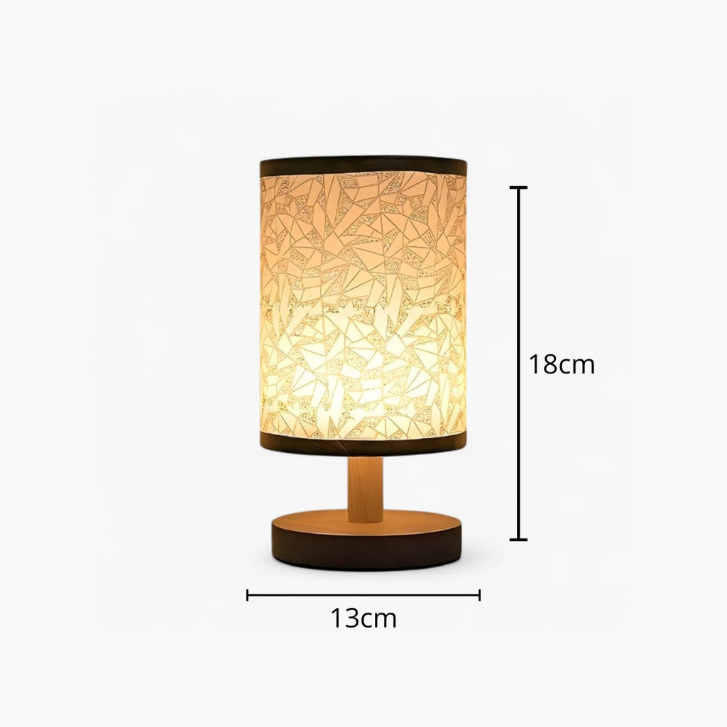 Nachttischlampe aus Leinen