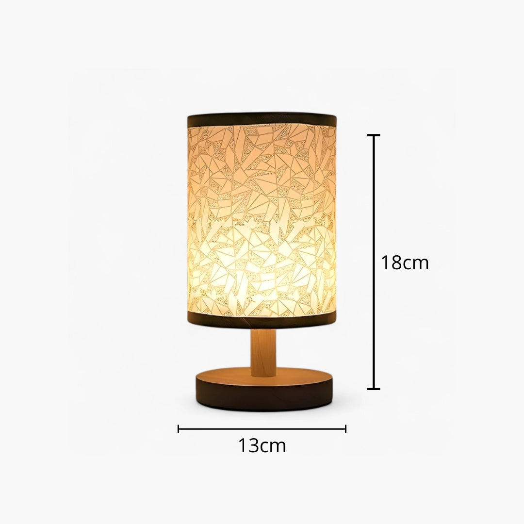 Nachttischlampe aus Leinen