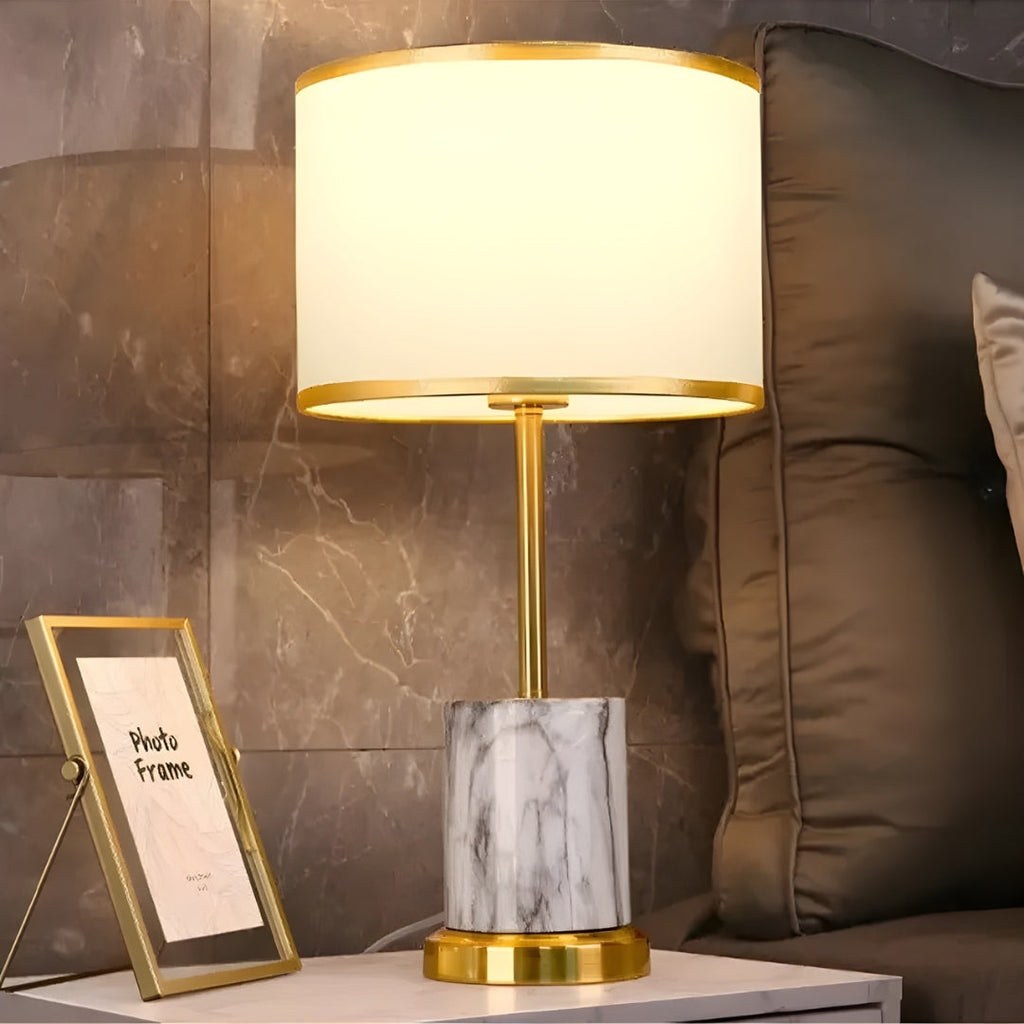 Nachttischlampe Metall Golden
