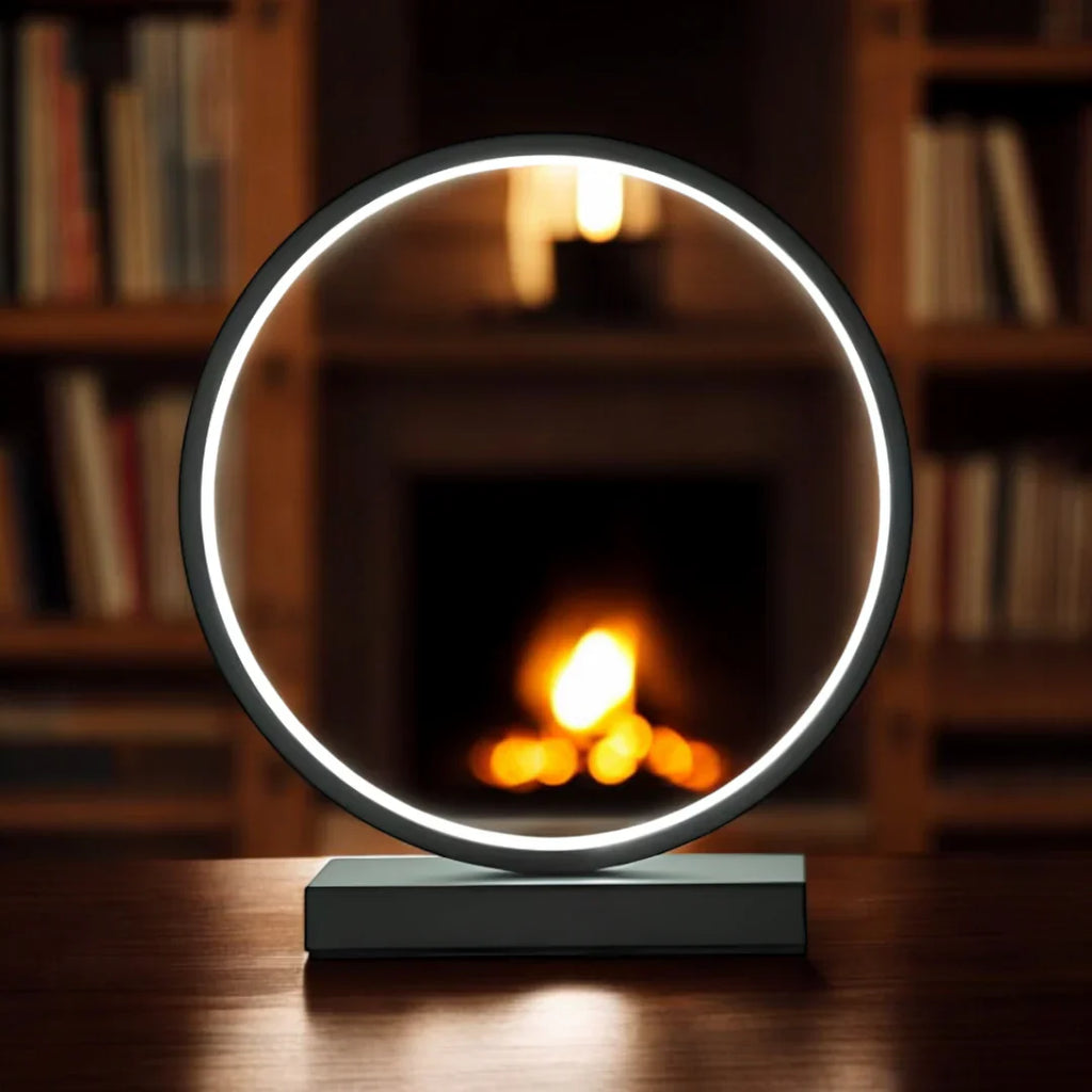 Nachttischlampe Rund mit LED