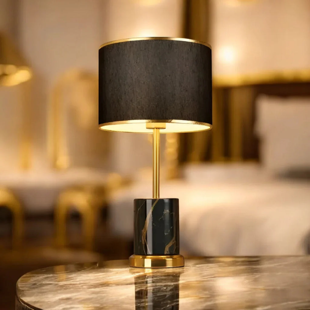 Nachttischlampe Metall Golden