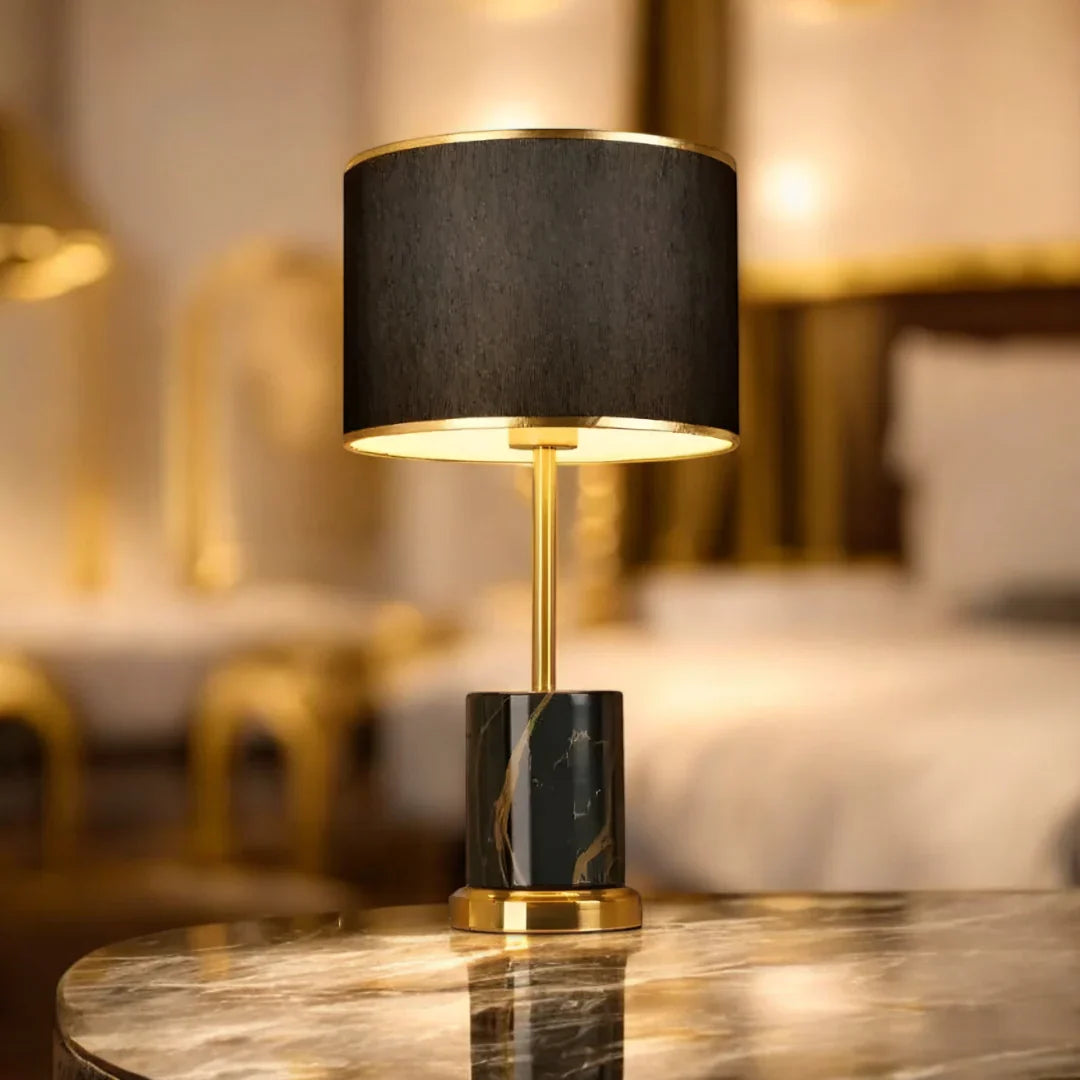 Nachttischlampe Metall Golden