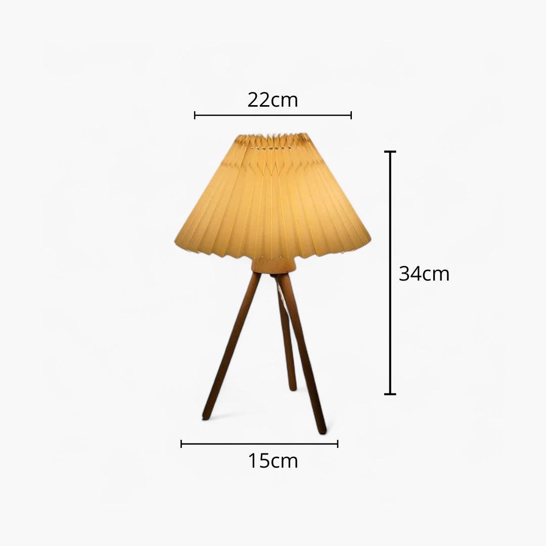 Nachttischlampe Skandinavisches Holz