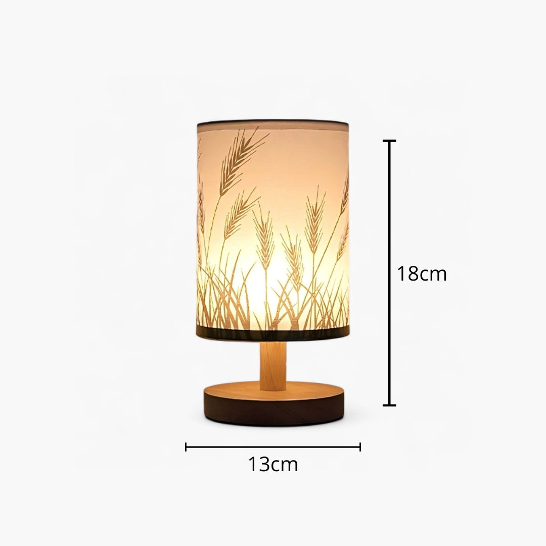 Nachttischlampe aus Leinen