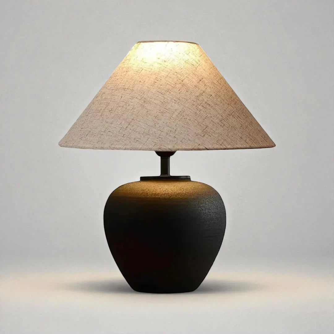 Nachttischlampe Fuß Keramik