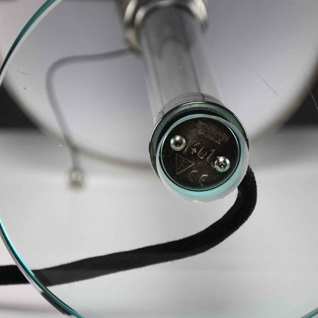 Nachttischlampe Weißes Glas