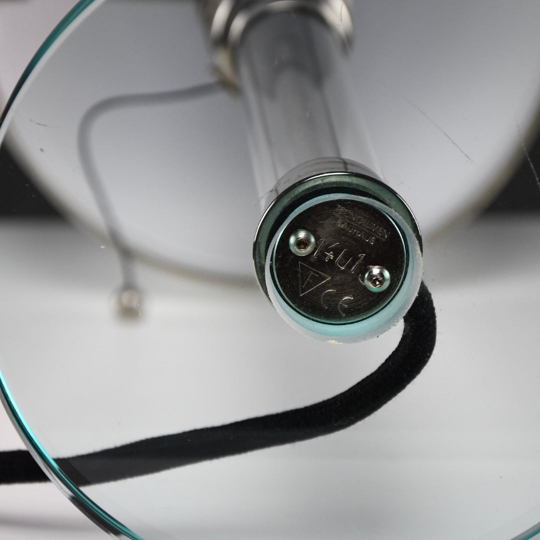 Nachttischlampe Weißes Glas