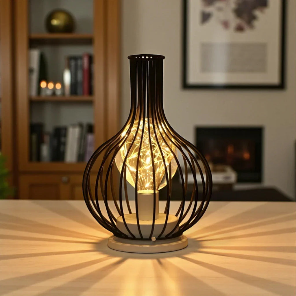 Nachttischlampe aus Schwarzes Eisen