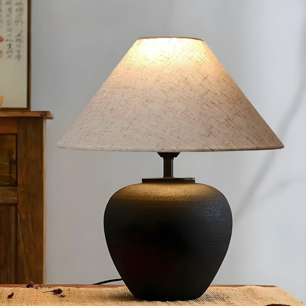 Nachttischlampe Fuß Keramik