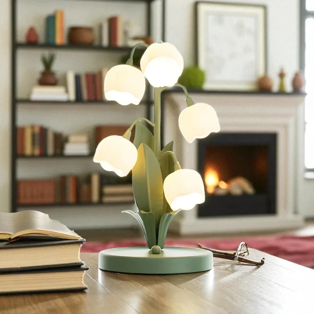Nachttischlampe Blume