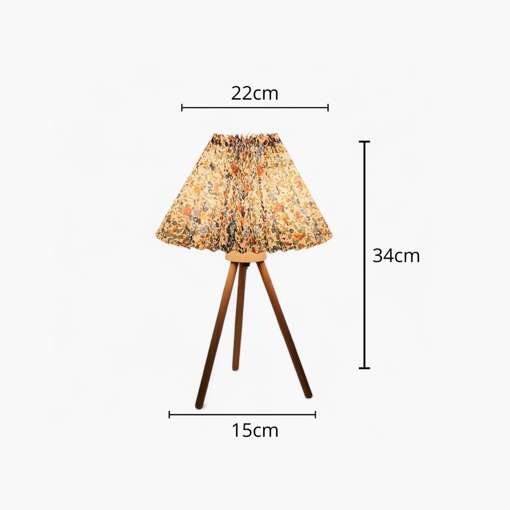 Nachttischlampe Skandinavisches Holz