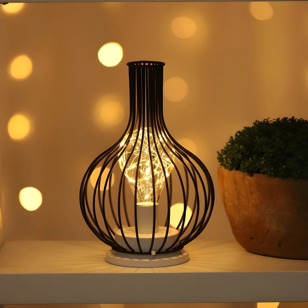 Nachttischlampe aus Schwarzes Eisen