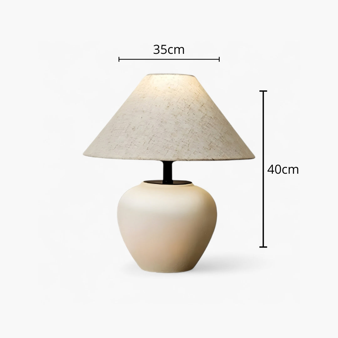 Nachttischlampe Fuß Keramik