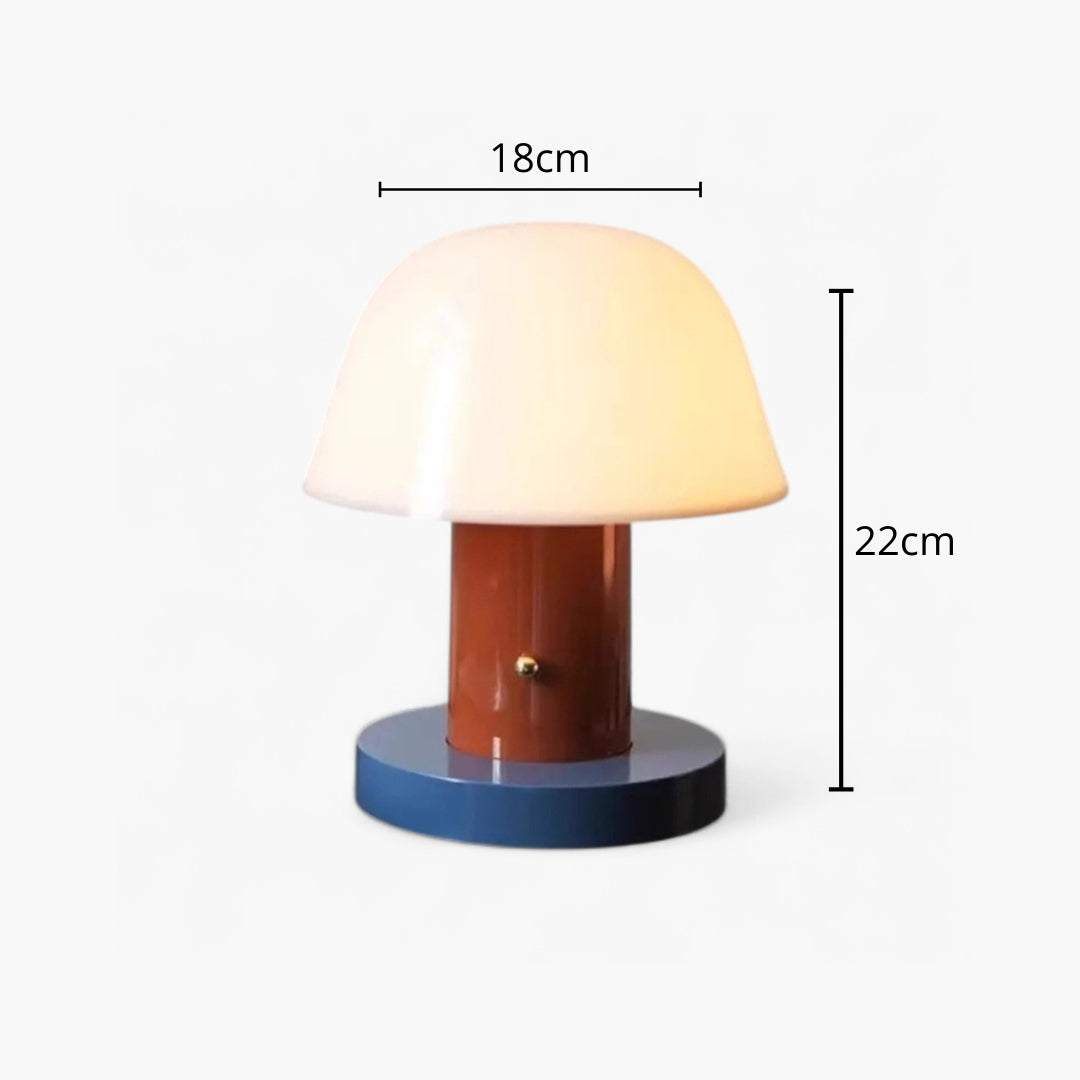 Nachttischlampe Pilz mit LED