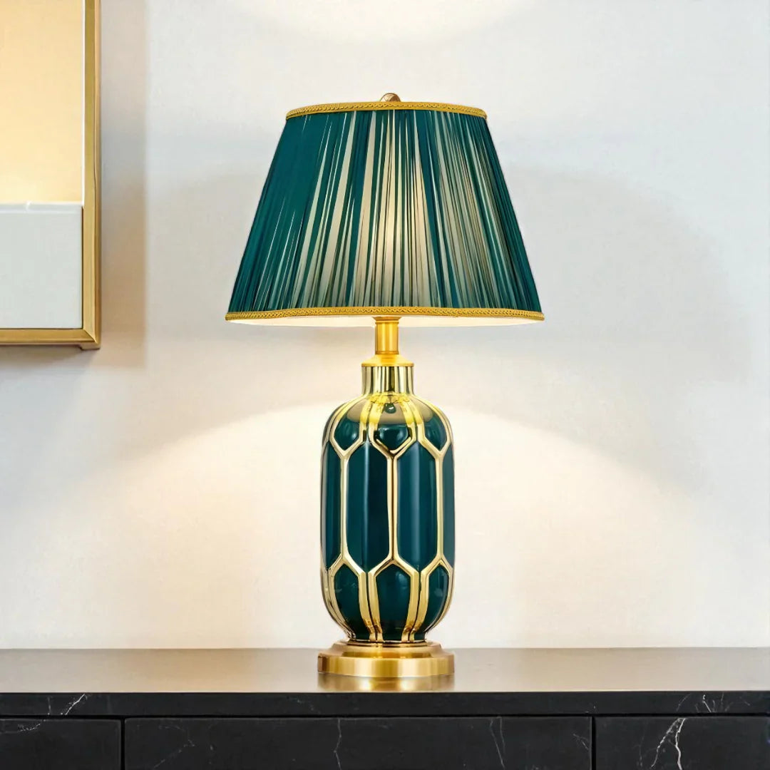 Nachttischlampe Grün Emeraude