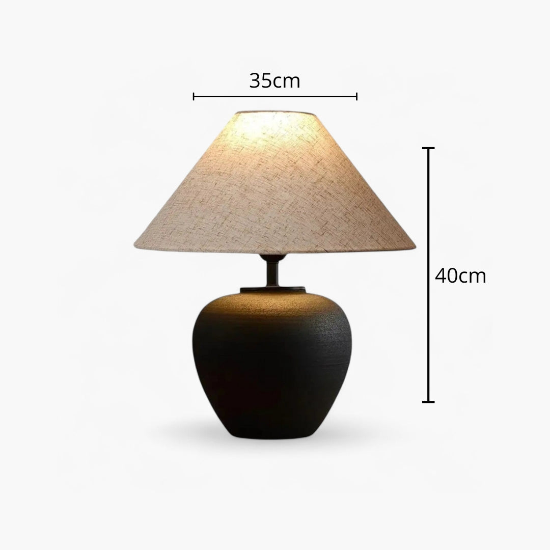 Nachttischlampe Fuß Keramik