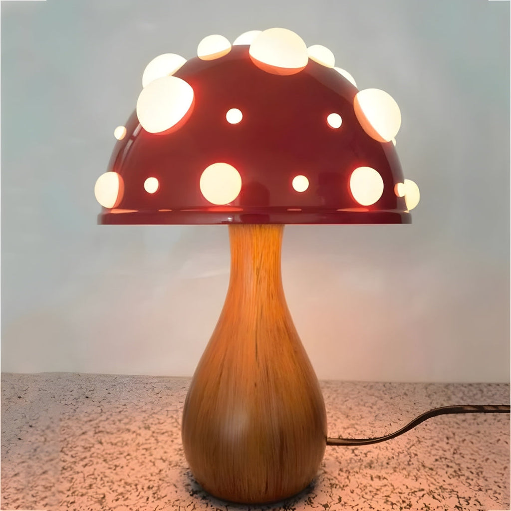 Nachttischlampe Pilzform