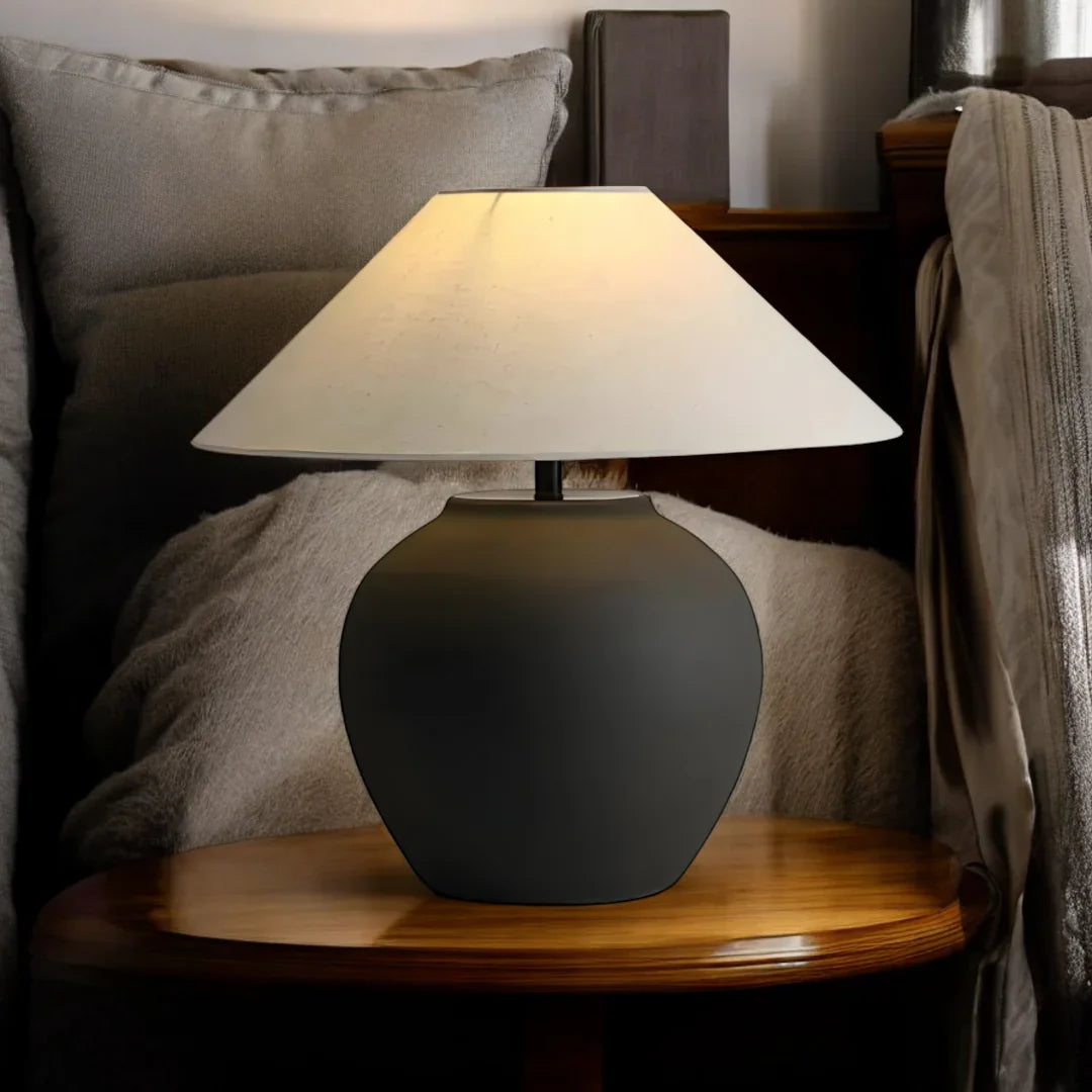 Nachttischlampe Keramik Vintage